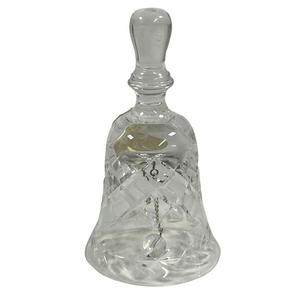Royal Brierley Full Lead Hand Cut Crystal Bell Vintage Made in England Clear - Picture 3 of 5
